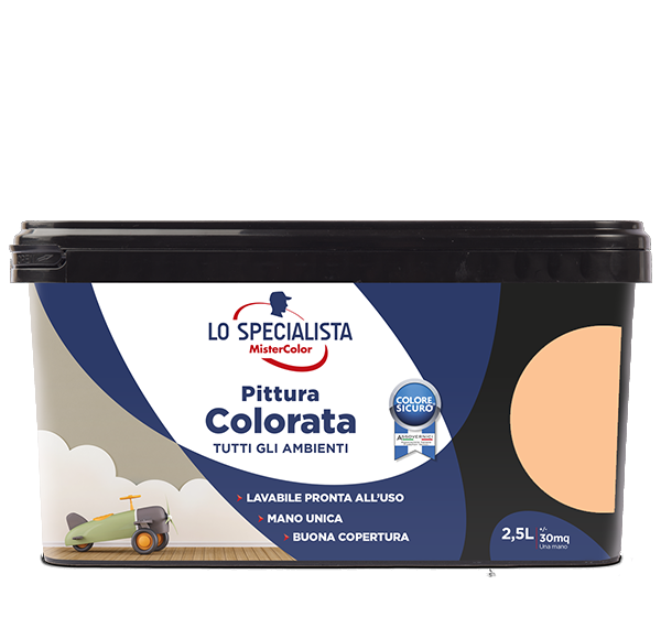 pittura colorata per interni arancio papaya