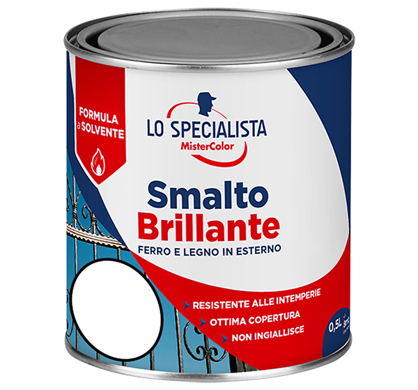 smalto brillante a solvente bianco