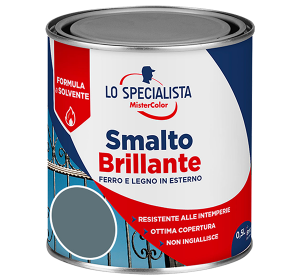 smalto brillante a solvente grigio scuro