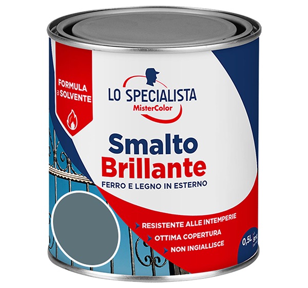 smalto brillante a solvente grigio scuro