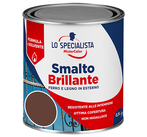 smalto brillante a solvente marrone