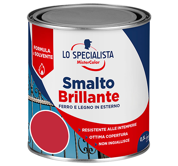 smalto brillante a solvente rosso