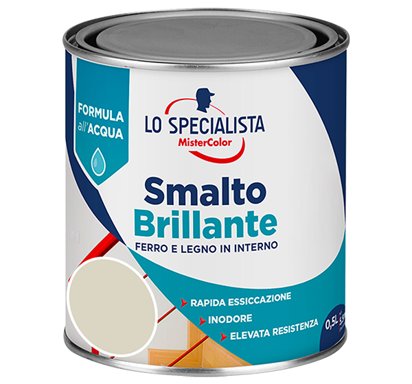 smalto brillante all acqua bianco ghiaccio