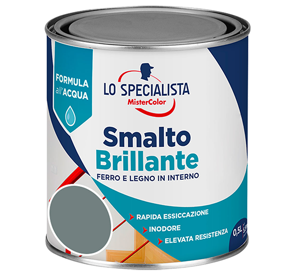 smalto brillante all'acqua grigio perla