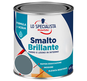 smalto brillante all' acqua grigio scuro