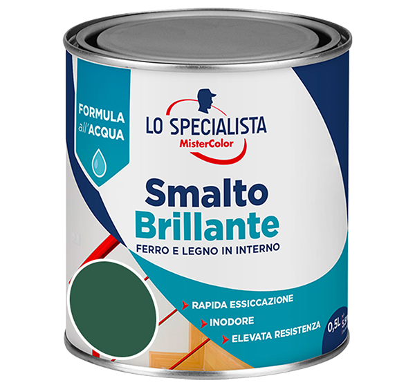 smalto brillante all'acqua verde scuro