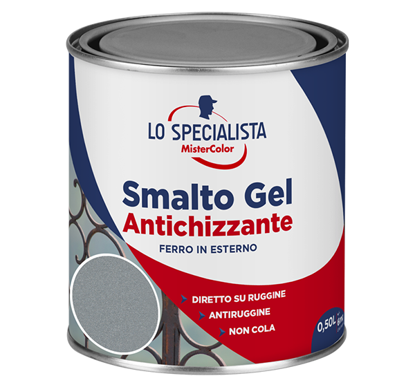 smalto gel antichizzante grigio grana fine