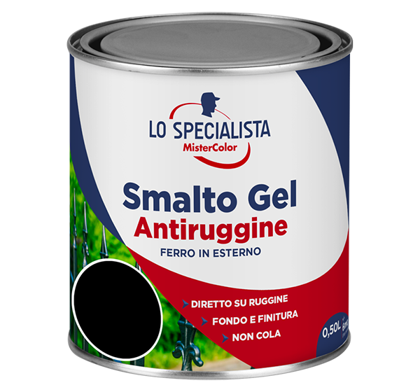 smalto gel antiruggine nero