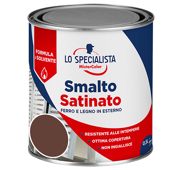 smalto satinato a solvente marrone