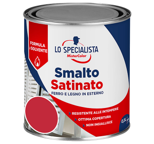 smalto satinato a solvente rosso