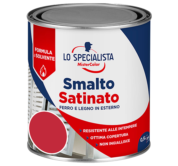 smalto satinato a solvente rosso