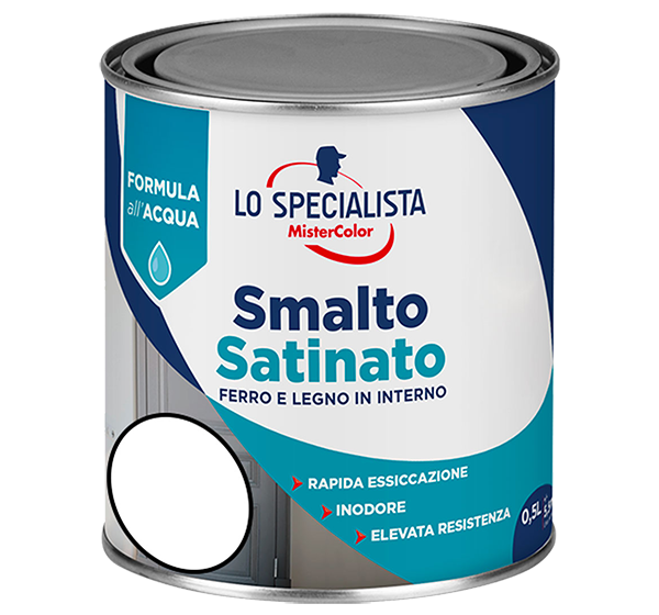smalto satinato all'acqua bianco