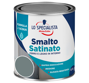 smalto satinato all'acqua grigio perla