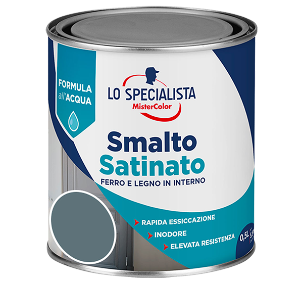 smalto satinato all'acqua grigio scuro