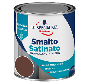 smalto satinato all'acqua marrone