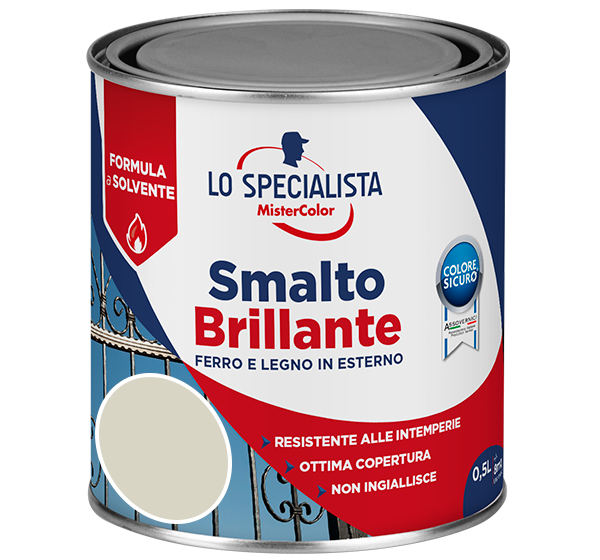 smalto brillante a solvente bianco ghiaccio