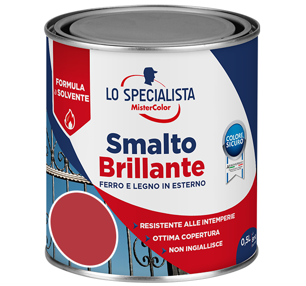 smalto brillante a solvente rosso