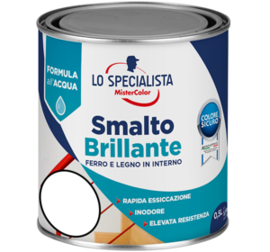 smalto brillante all'acqua bianco