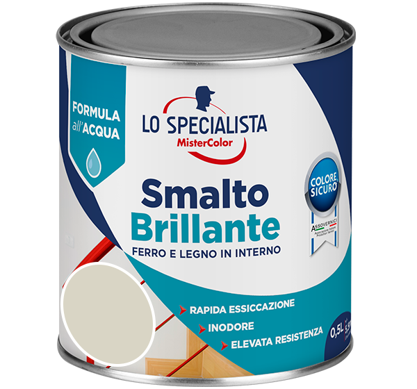 smalto brillante all'acqua bianco ghiaccio