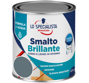 smalto brillante all'acqua grigio scuro