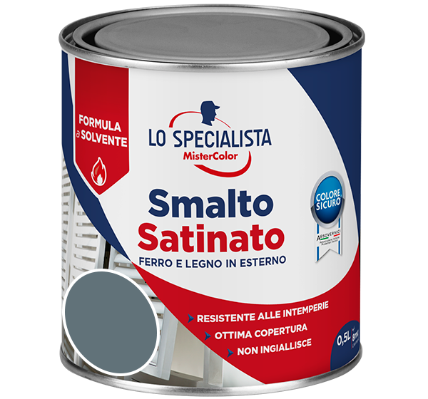 smalto satinato a solvente grigio scuro