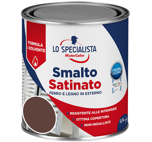 smalto satinato a solvente marrone
