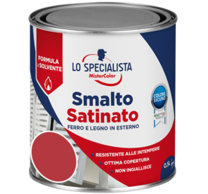 smalto satinato a solvente rosso