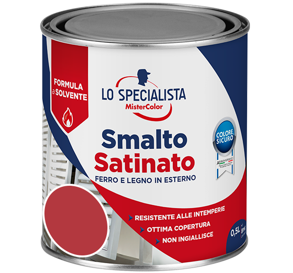 smalto satinato a solvente rosso