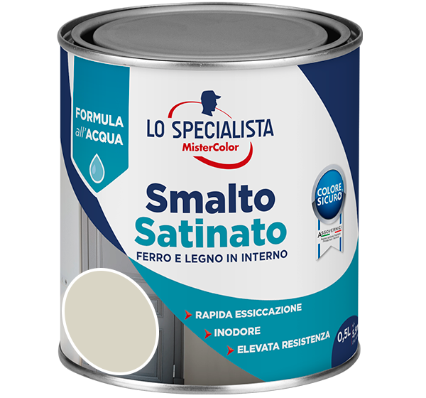 smalto satinato all'acqua bianco ghiaccio