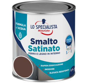 smalto satinato all'acqua marrone