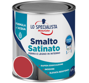 smalto satinato all'acqua rosso